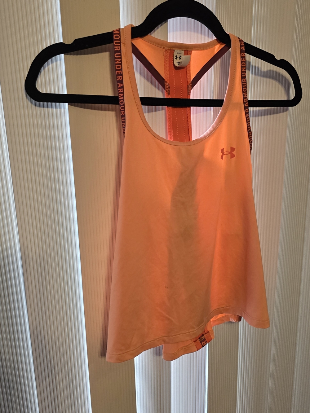 Under Armour Girl's Medium - Orange Racerback Performance Tank - GUC